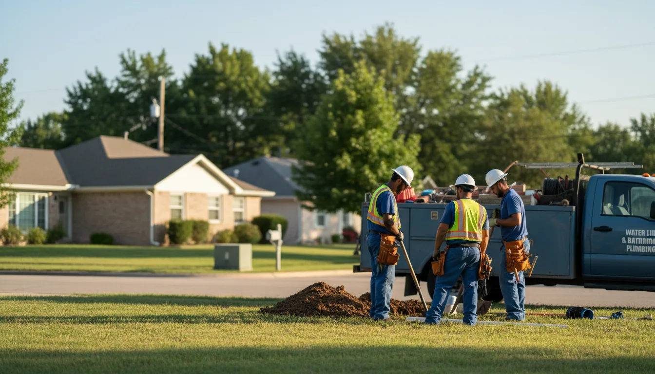 Residential water line and bathroom plumbing service in Columbia, CT